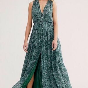 Free People Green Floral Maxi Dress